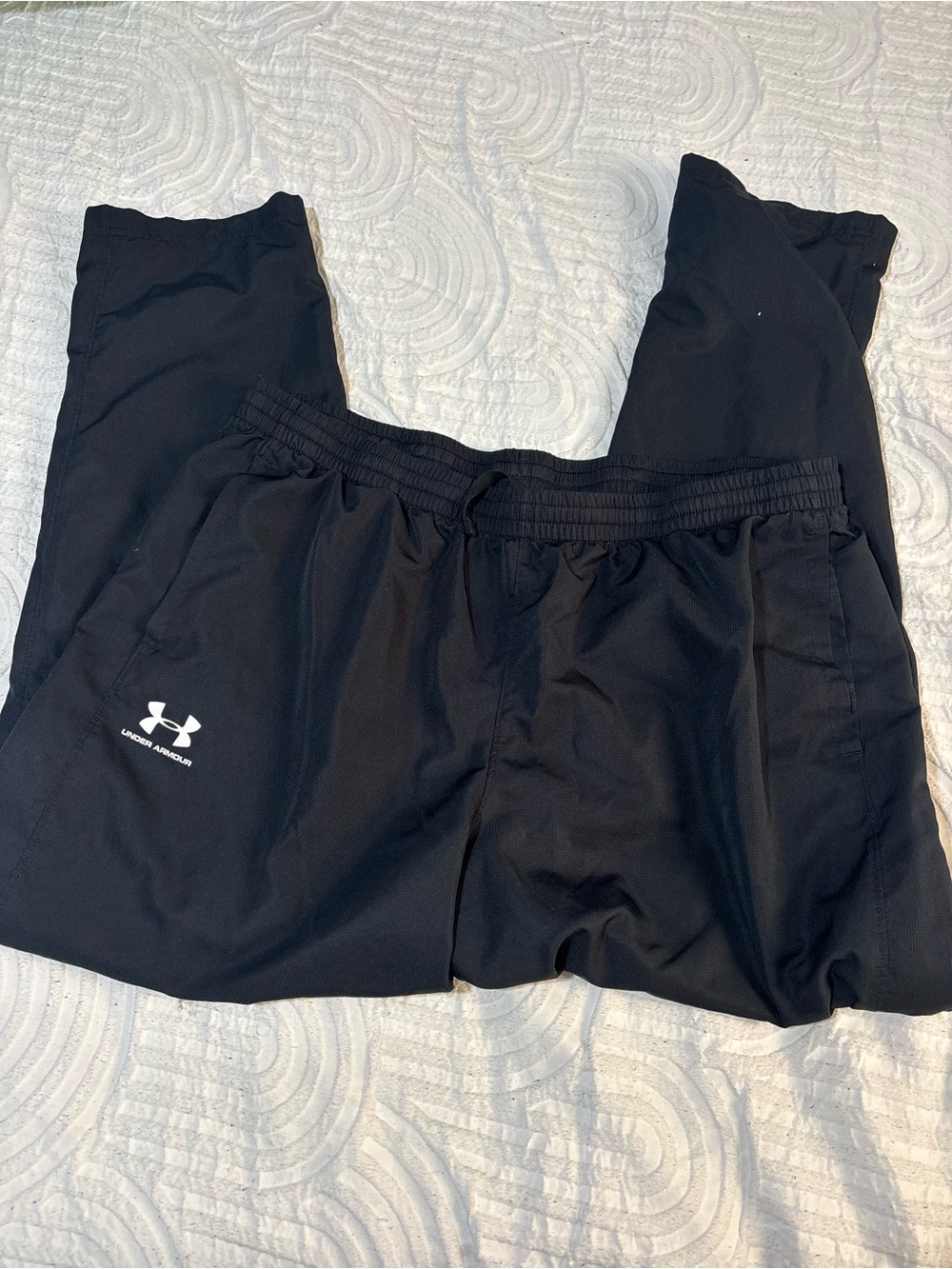 Under Armour Black Men’s Jogger Sweatpants with White Logo